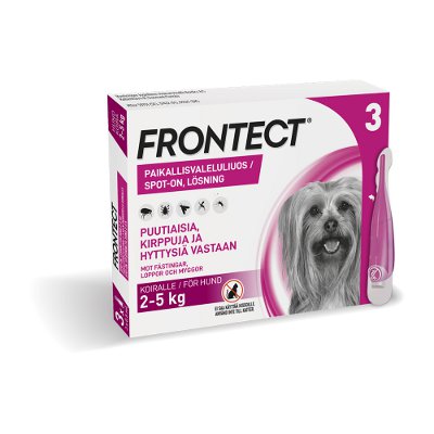 FRONTECT 33,8 mg/252,4 mg vet paikallisvaleluliuos koirille 2-5 kg