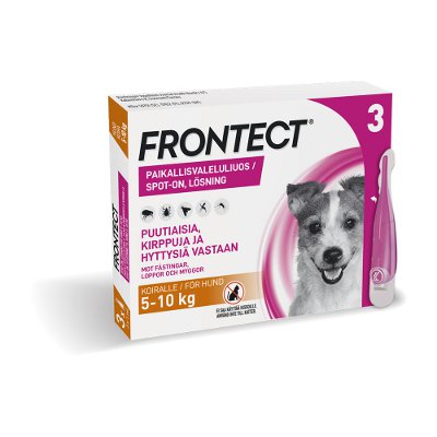 FRONTECT 67,6 mg/504,8 mg vet paikallisvaleluliuos koirille 5-10 kg