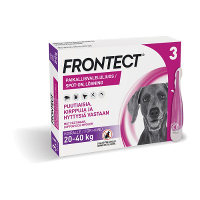 FRONTECT 270,4 mg/2019,2 mg vet paikallisvaleluliuos koirille 20-40 kg