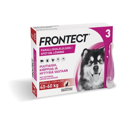 FRONTECT 405,6 mg/3028,8 mg vet paikallisvaleluliuos koirille 40-60 kg