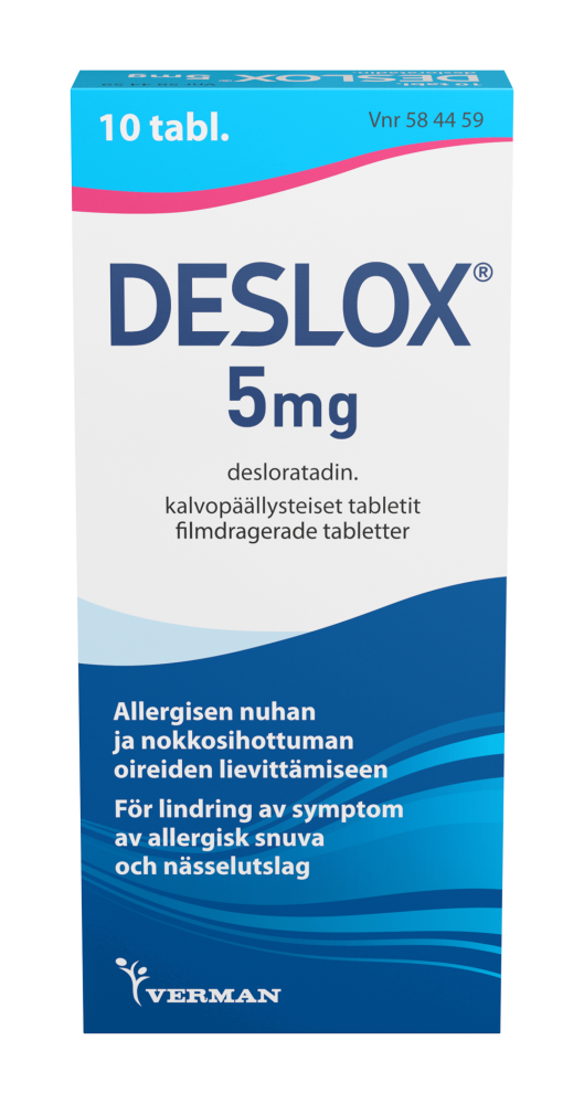 DESLOX 5 mg tabletti, kalvopäällysteinen 10 tablettia