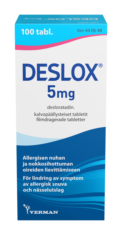 DESLOX 5 mg tabletti, kalvopäällysteinen 100 tablettia