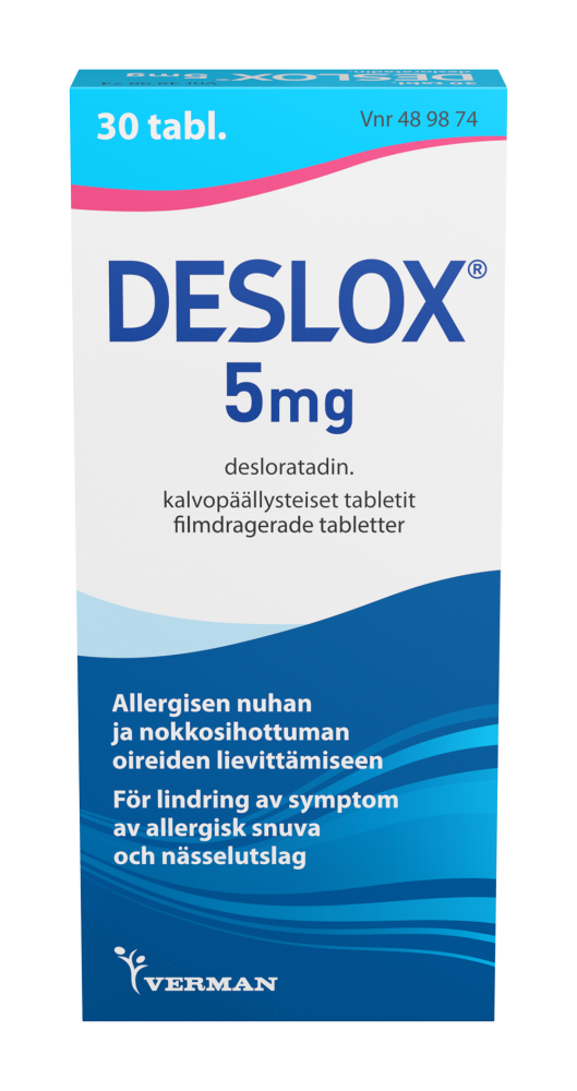 DESLOX 5 mg tabletti, kalvopäällysteinen 30 tablettia