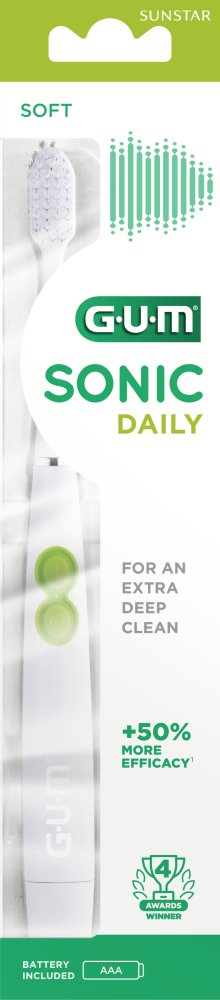 GUM SONIC Paristohammasharja Daily valkoinen sisältää pariston 1 kpl