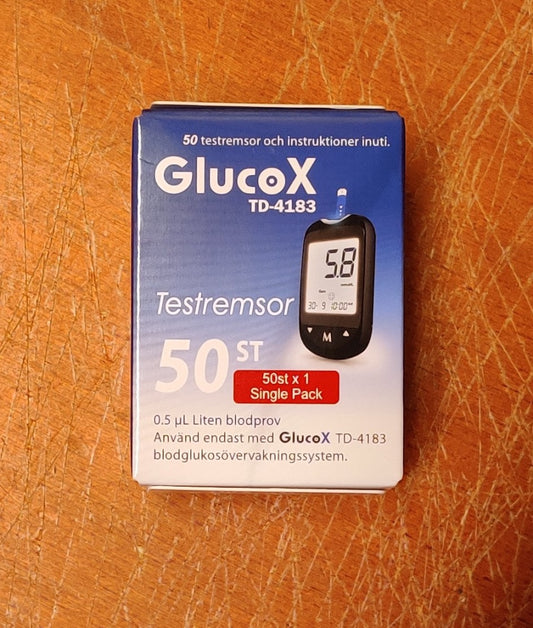 GLUCOX TD-4183 Testiliuska verensokerimittariin 50 liuskaa