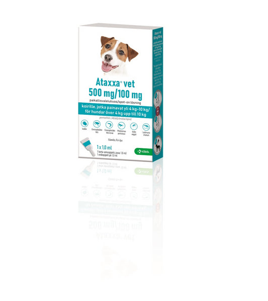 ATAXXA VET 100 mg/500 mg paikallisvaleluliuos koirille yli 4 kg-10 kg