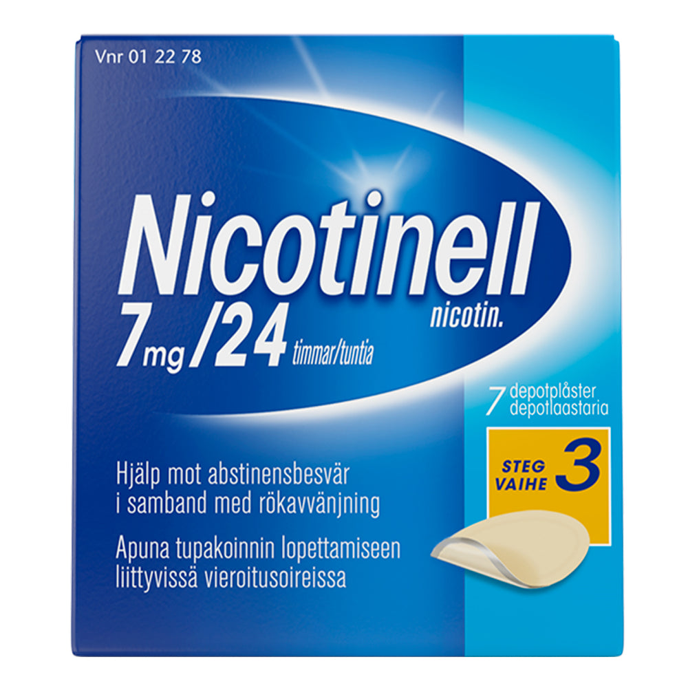 NICOTINELL 7 mg/24 tuntia depotlaastari 7 depolaast