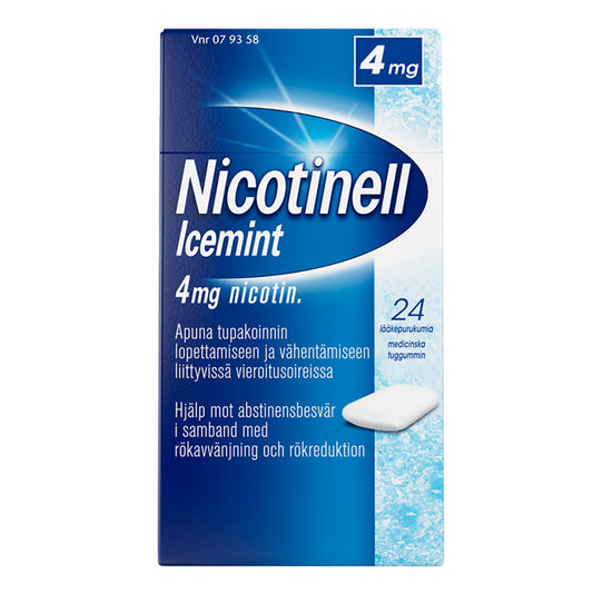NICOTINELL ICEMINT 4 mg lääkepurukumi 24 kpl