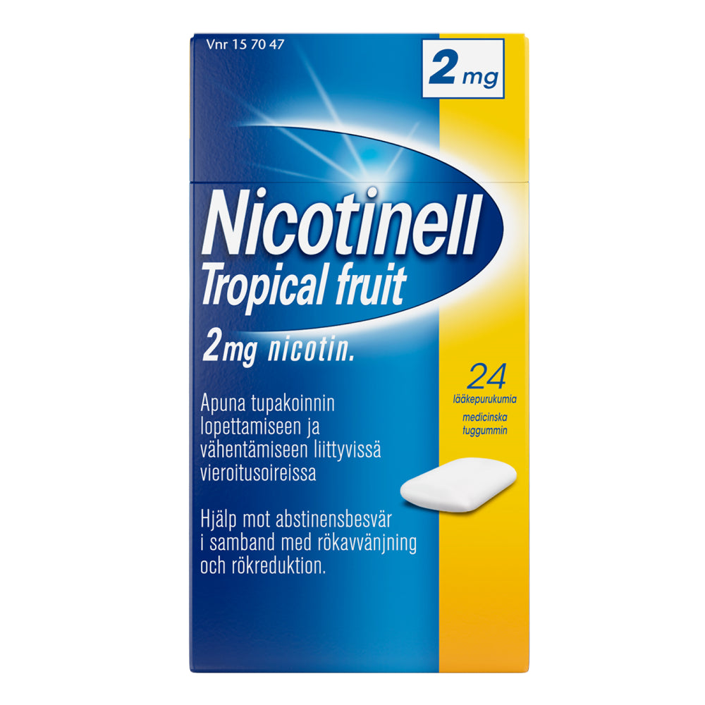NICOTINELL TROPICAL FRUIT 2 mg lääkepurukumi 24 kpl