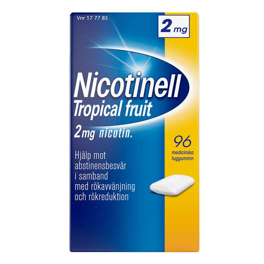 NICOTINELL TROPICAL FRUIT 2 mg lääkepurukumi 96 kpl