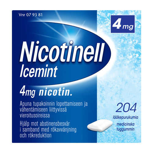 NICOTINELL ICEMINT 4 mg lääkepurukumi 204 kpl