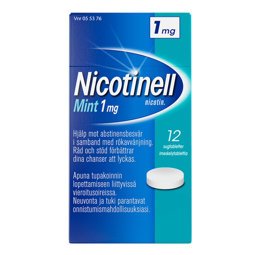 NICOTINELL MINT 1 mg imeskelytabletti 12 kpl
