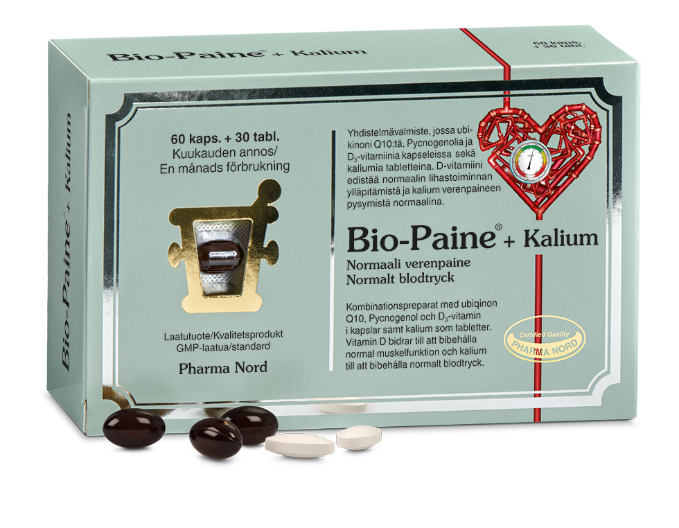 BIO-Paine + kalium ravintolisä 60 + 30 tablettia
