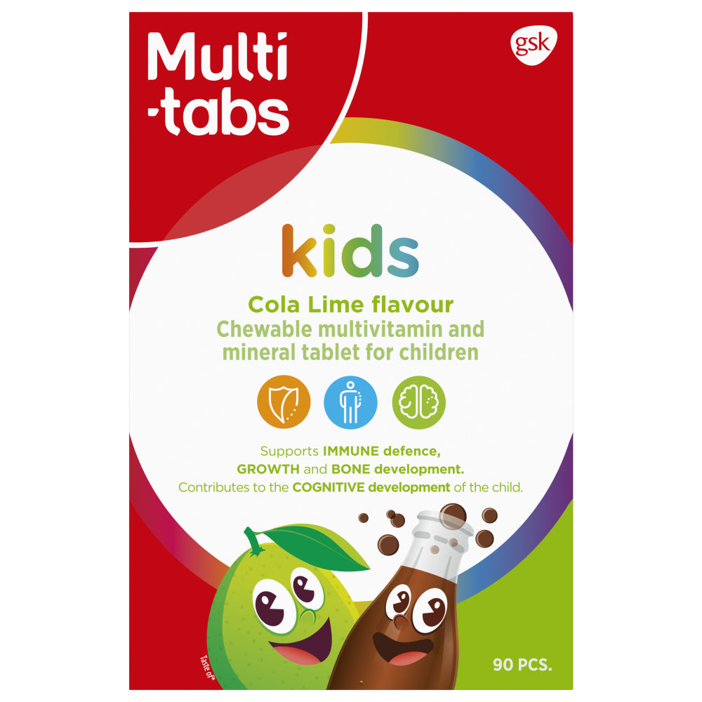 MULTI-TABS Kids kola-lime monivitamiini 90 kpl