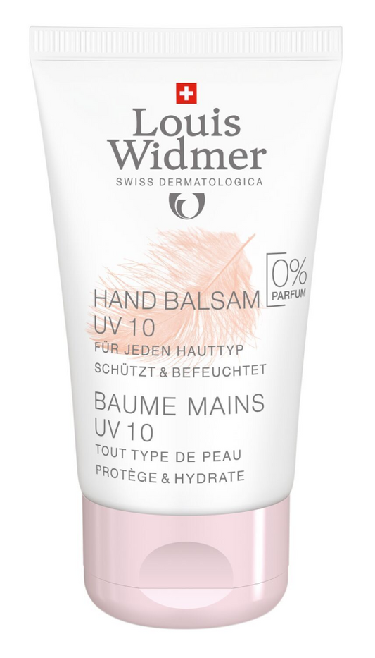 LOUIS WIDMER Hand Balm UV 10 käsivoide, hajusteeton  50 ml