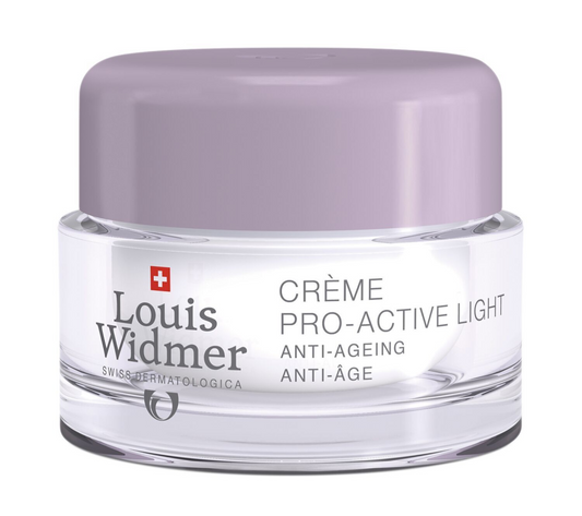 LOUIS WIDMER Pro-Active Cream Light yövoide, hajusteeton 50 ml