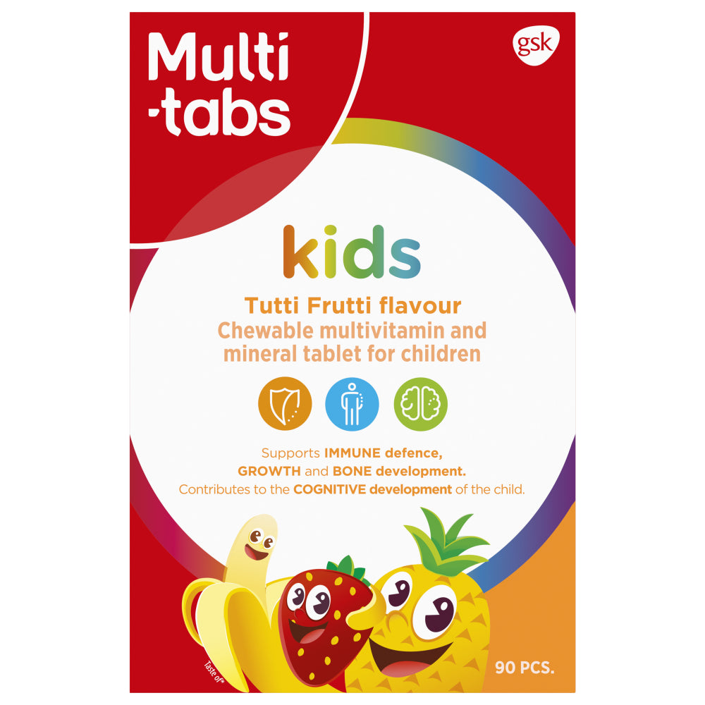 MULTI-TABS Kids Tutti Frutti monivitamiini 90 kpl