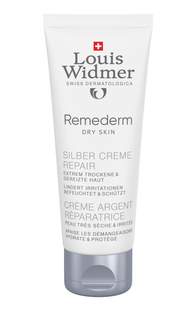 LOUIS WIDMER Remederm Dry Skin Silver Repair Cream hoitovoide, hajusteeton 75 ml