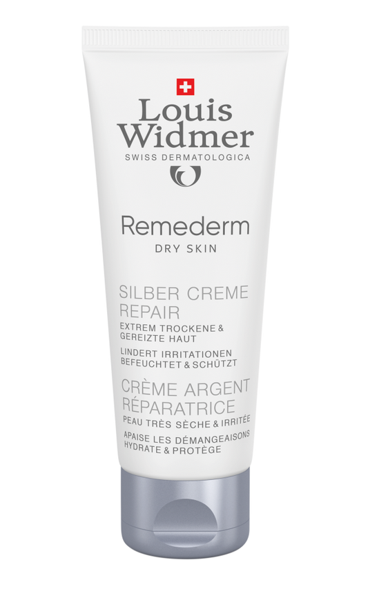 LOUIS WIDMER Remederm Dry Skin Silver Repair Cream hoitovoide, hajusteeton 75 ml