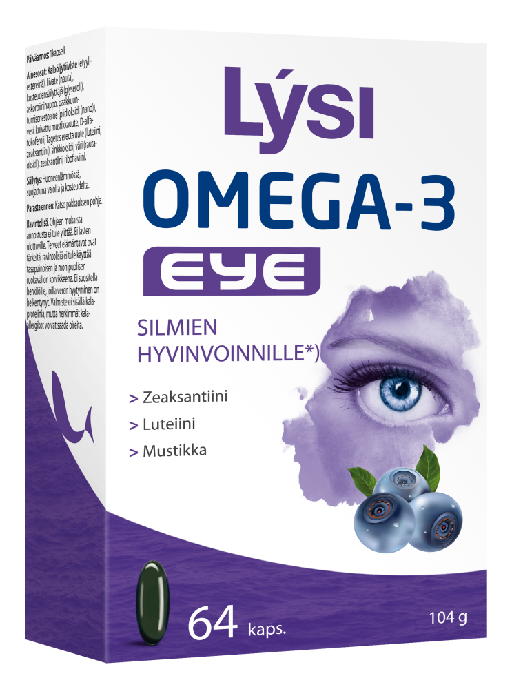 LYSI Omega-3 Eye kalaöljykapseli 64 kpl