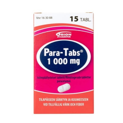 PARA-TABS 1000 mg tabletti, kalvopäällysteinen 15 tablettia