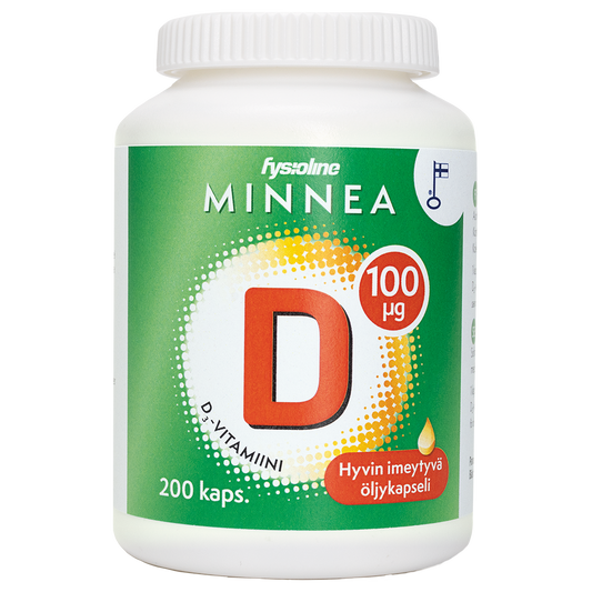 MINNEA D-vitamiini 100 mikrog 200  kapselia