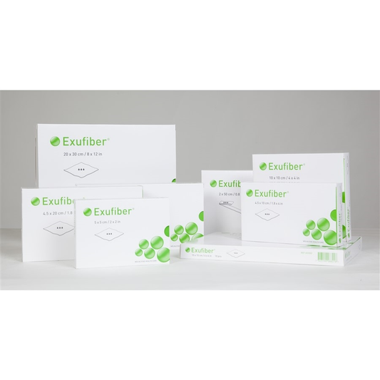 EXUFIBER 10 cm x 10 cm geeliytyvä kuitusidos 10 kpl