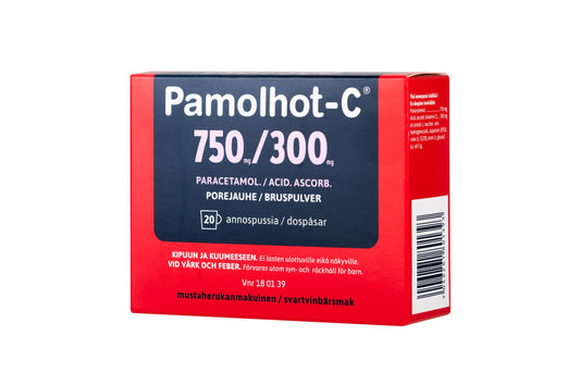 PAMOLHOT-C 300 mg/750 mg porejauhe 20 annospussia