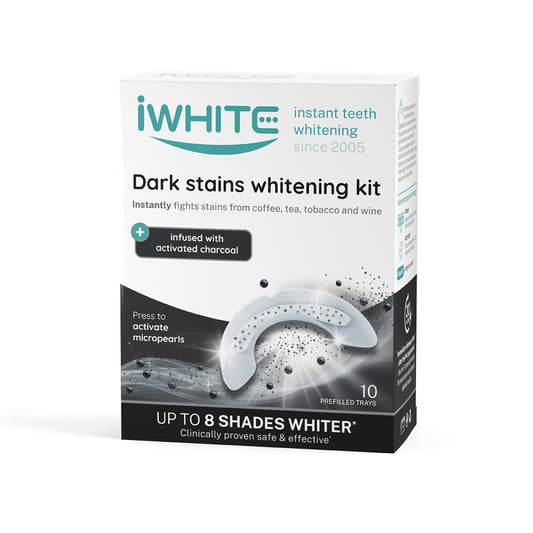 IWHITE Dark stain whitening kit hampaiden valkaisumuotit 10 kpl