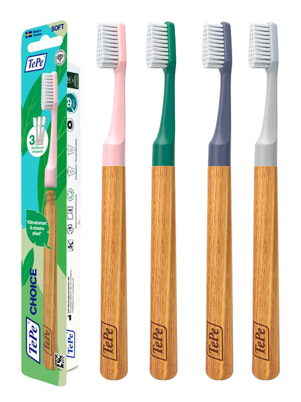 TEPE Choice regular soft kestävämpi hammasharja vaihdettavalla harjaspäällä 3 kpl