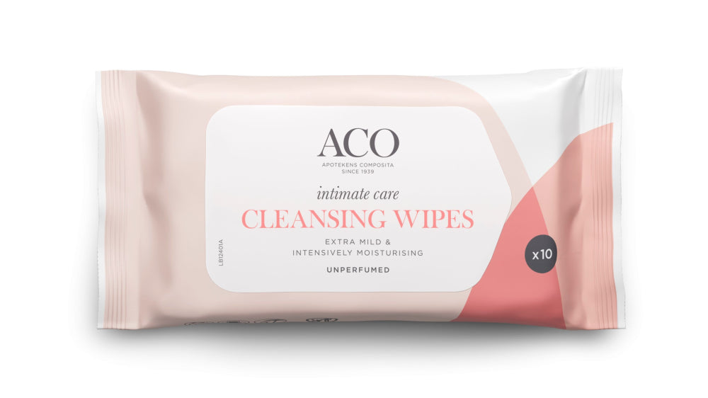 ACO Intim Care Cleansing Wipes puhdistuspyyhe intiimialueelle 10 kpl