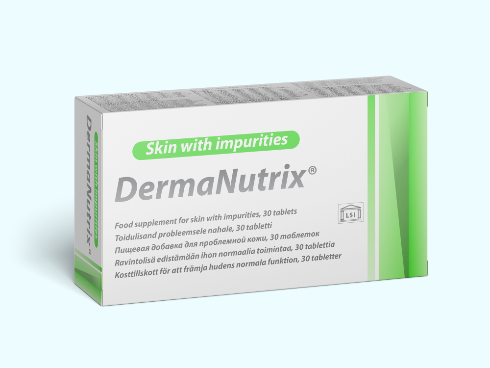 DERMANUTRIX Acne Prone Skin ravintolisä 30 kpl