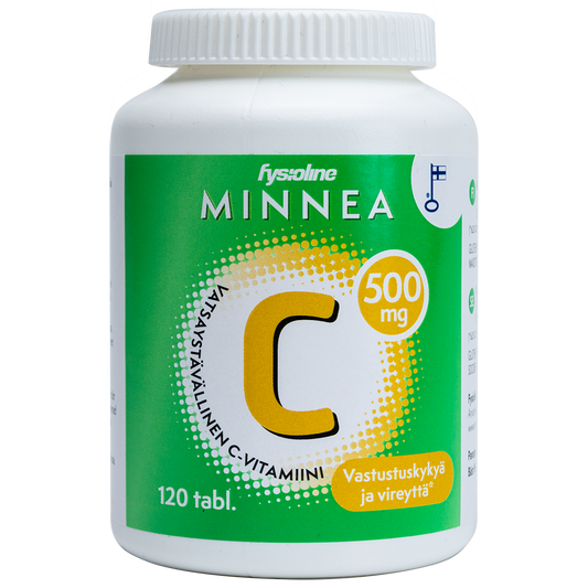 MINNEA C-Vitamiini vatsaystävällinen 500 mg 120 tablettia