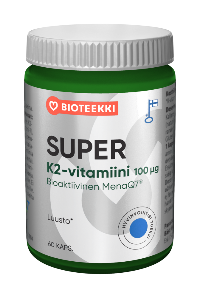 SUPER K2-vitamiini 100 mikrog kapseli 60 kpl