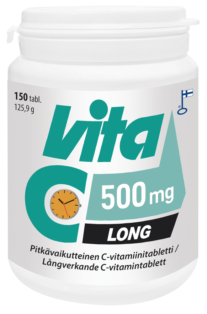 VITA C Long 500 mg pitkävaikutteinen tabletti – Nettiapteekki.fi