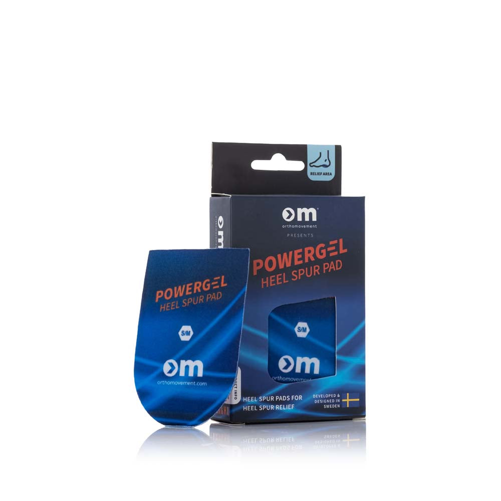 OM Power gel heel spur pad kantapää pohjallinen, koko S/M 1 kpl