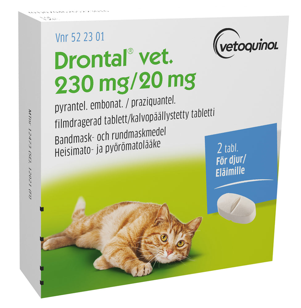 DRONTAL VET 20 mg/230 mg tabletti, kalvopäällysteinen