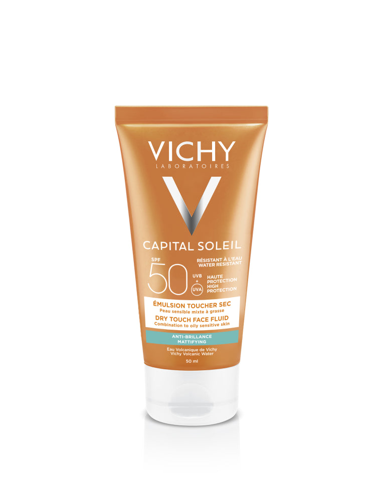 VICHY Capital Soleil Dry Touch aurinkosuojaemulsio kasvoille SPF50 50 ml