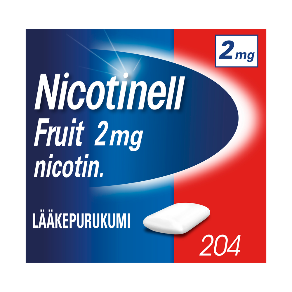 NICOTINELL FRUIT 2 mg lääkepurukumi 204 kpl