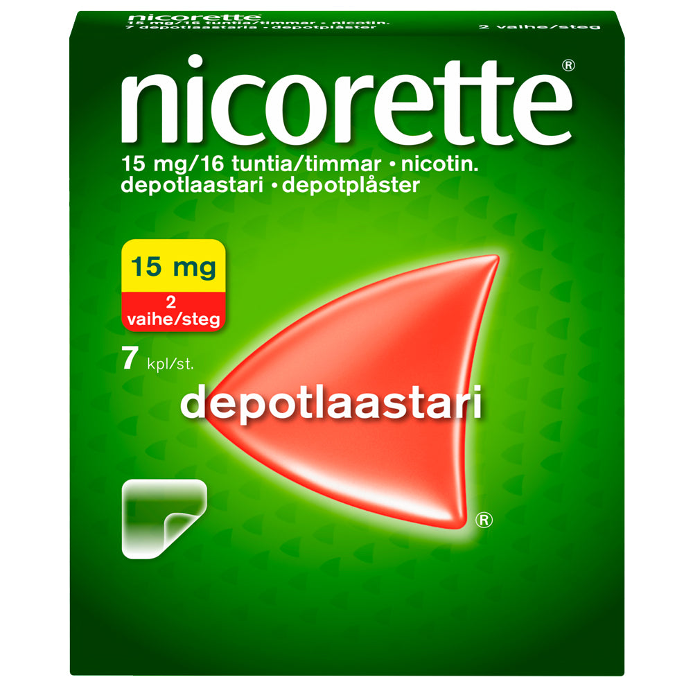 NICORETTE 15 mg/16 tuntia depotlaastari 7 kpl