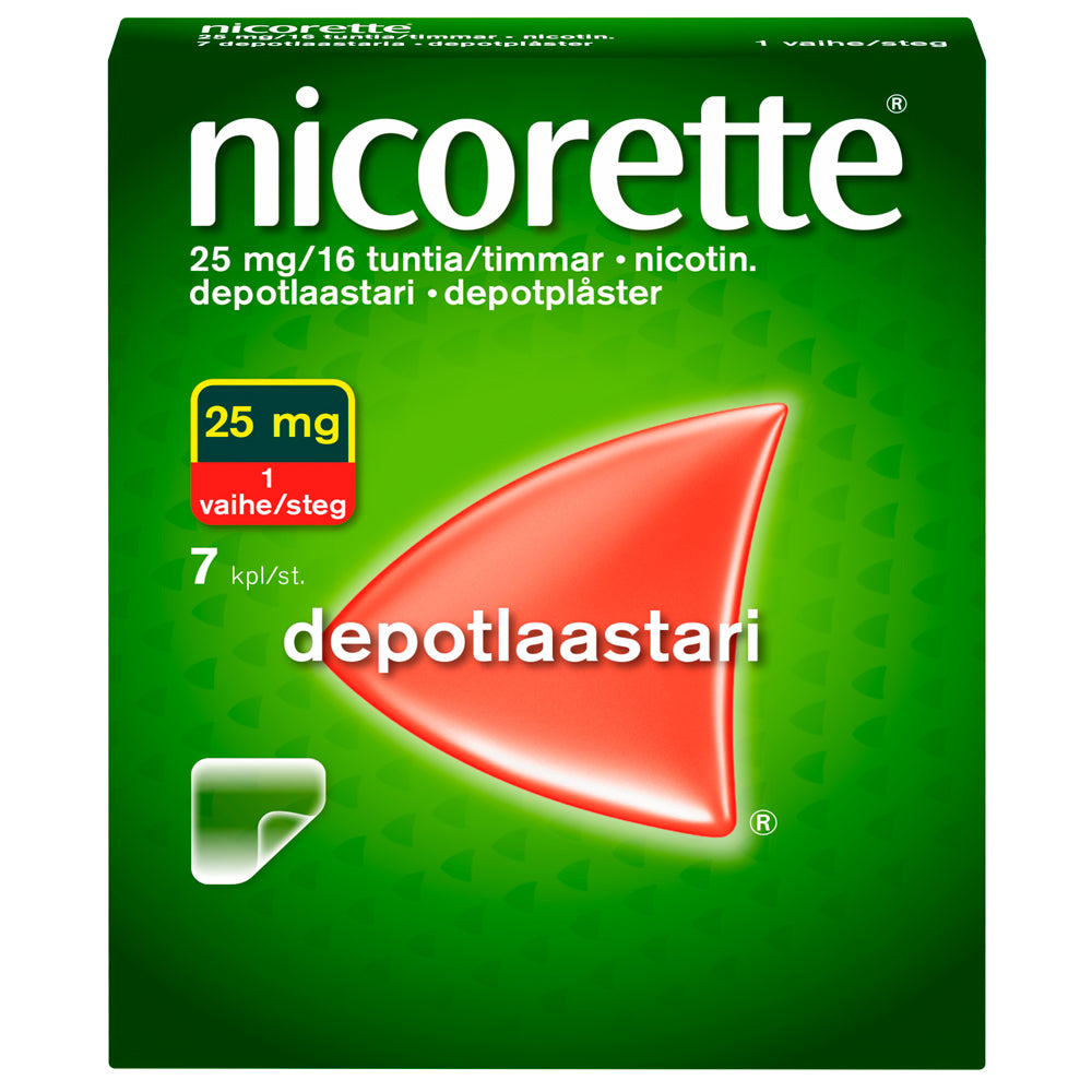 NICORETTE 25 mg/16 tuntia depotlaastari 7 kpl
