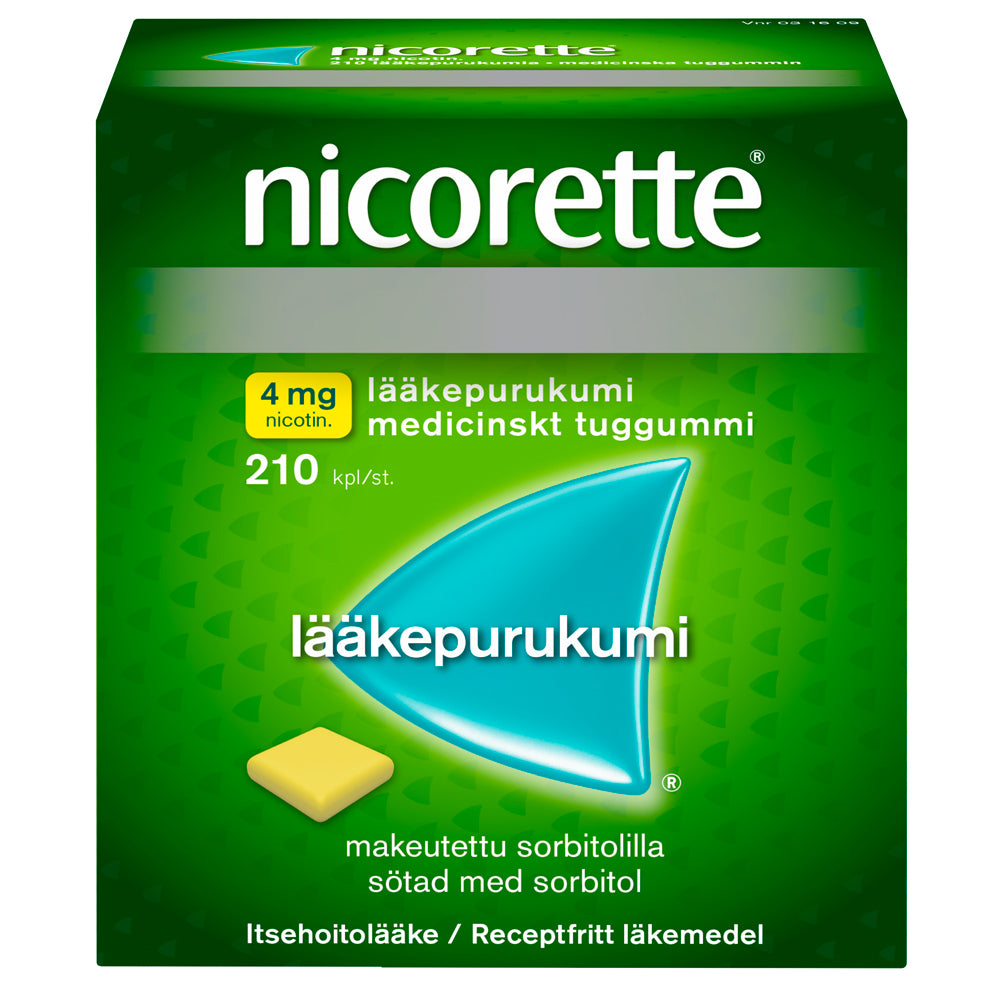 NICORETTE 4 mg lääkepurukumi 210 kpl