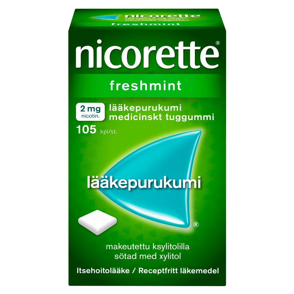 NICORETTE FRESHMINT 2 mg lääkepurukumi 105 kpl
