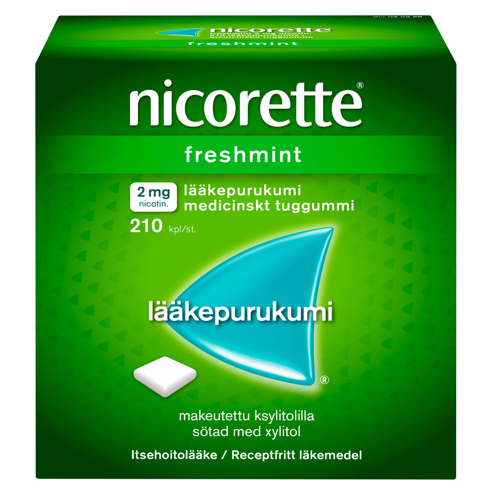 NICORETTE FRESHMINT 2 mg lääkepurukumi 210 kpl