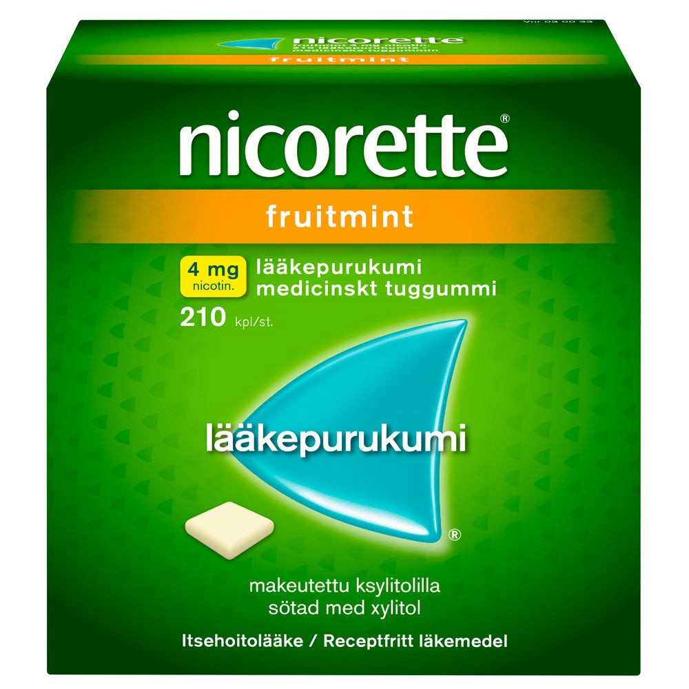 NICORETTE FRUITMINT 4 mg lääkepurukumi 210 kpl