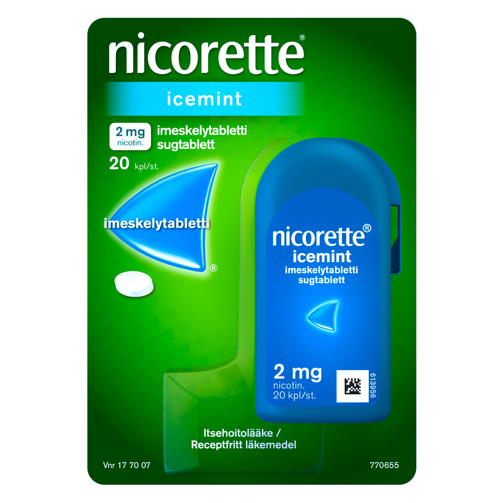 NICORETTE ICEMINT 2 mg imeskelytabletti 20 kpl