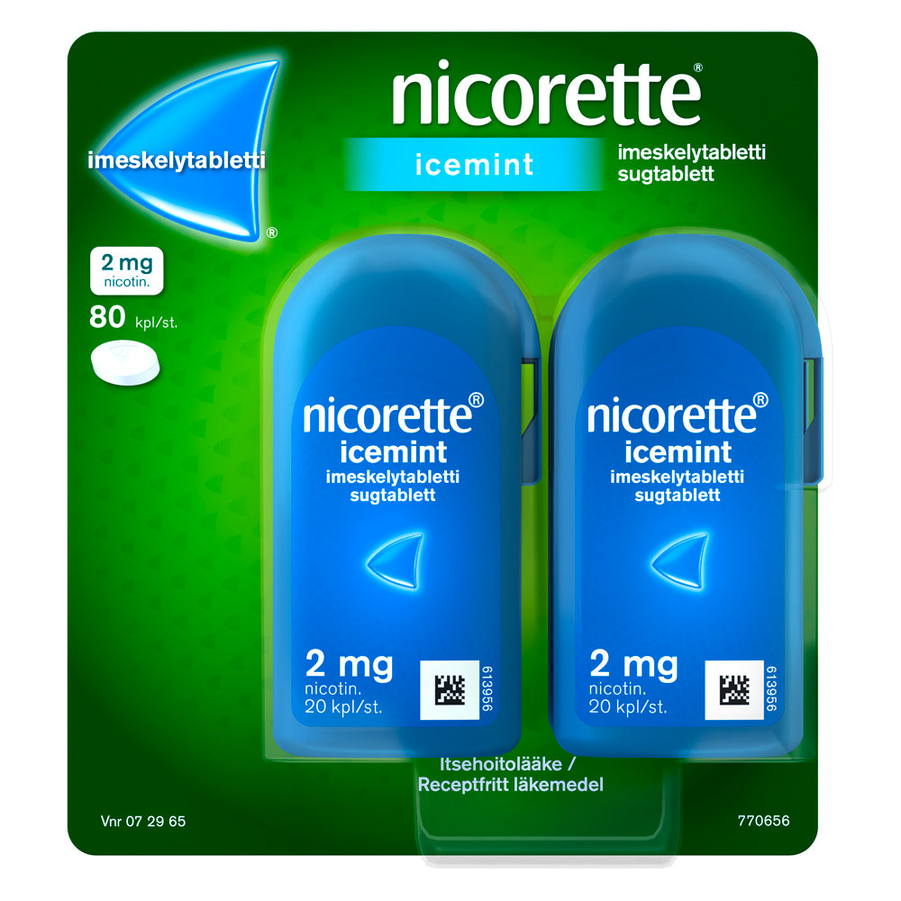 NICORETTE ICEMINT 2 mg imeskelytabletti 80 kpl