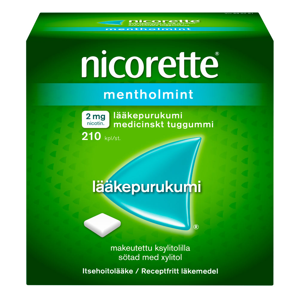 NICORETTE MENTHOLMINT 2 mg lääkepurukumi 210 kpl