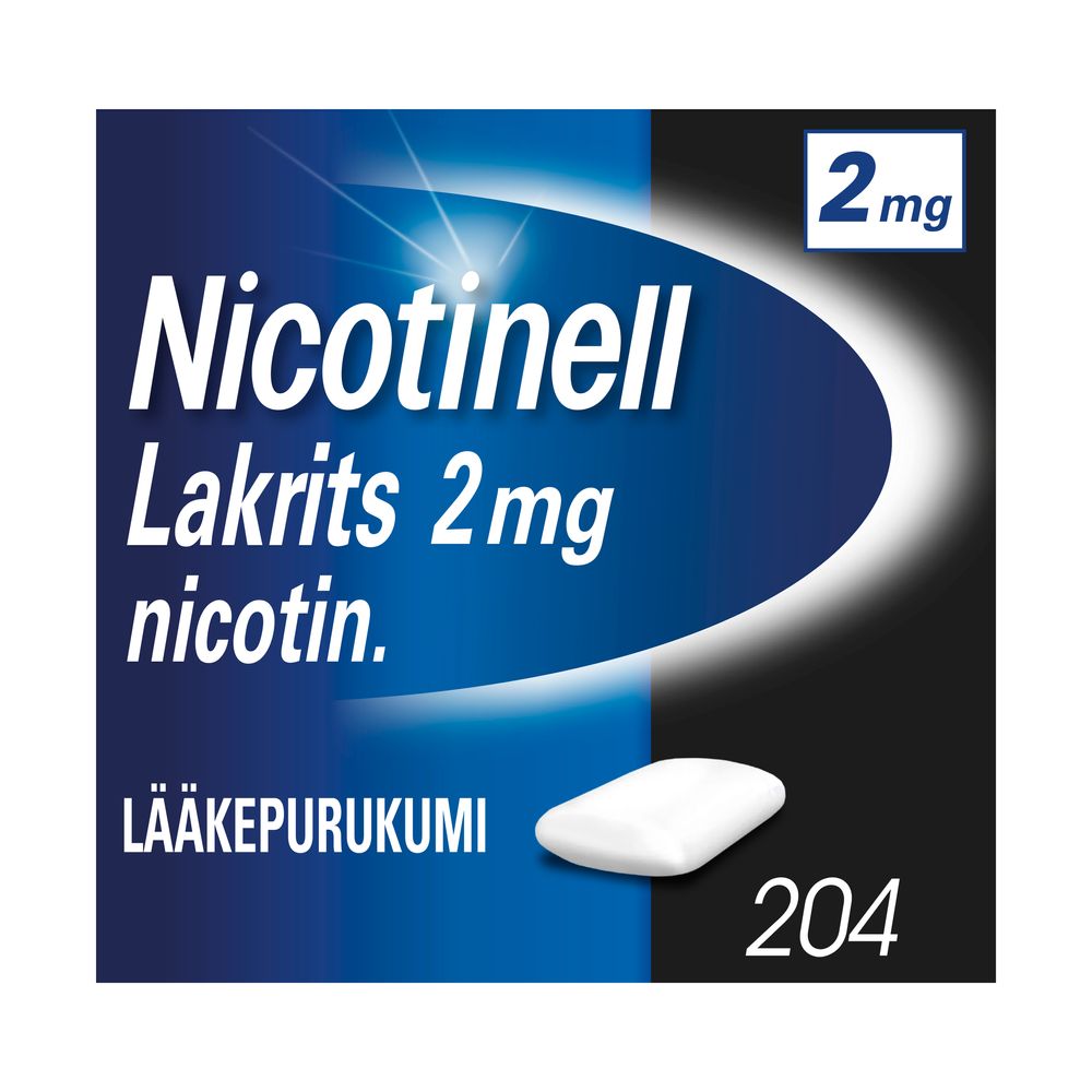 NICOTINELL LAKRITS 2 mg lääkepurukumi 204 kpl