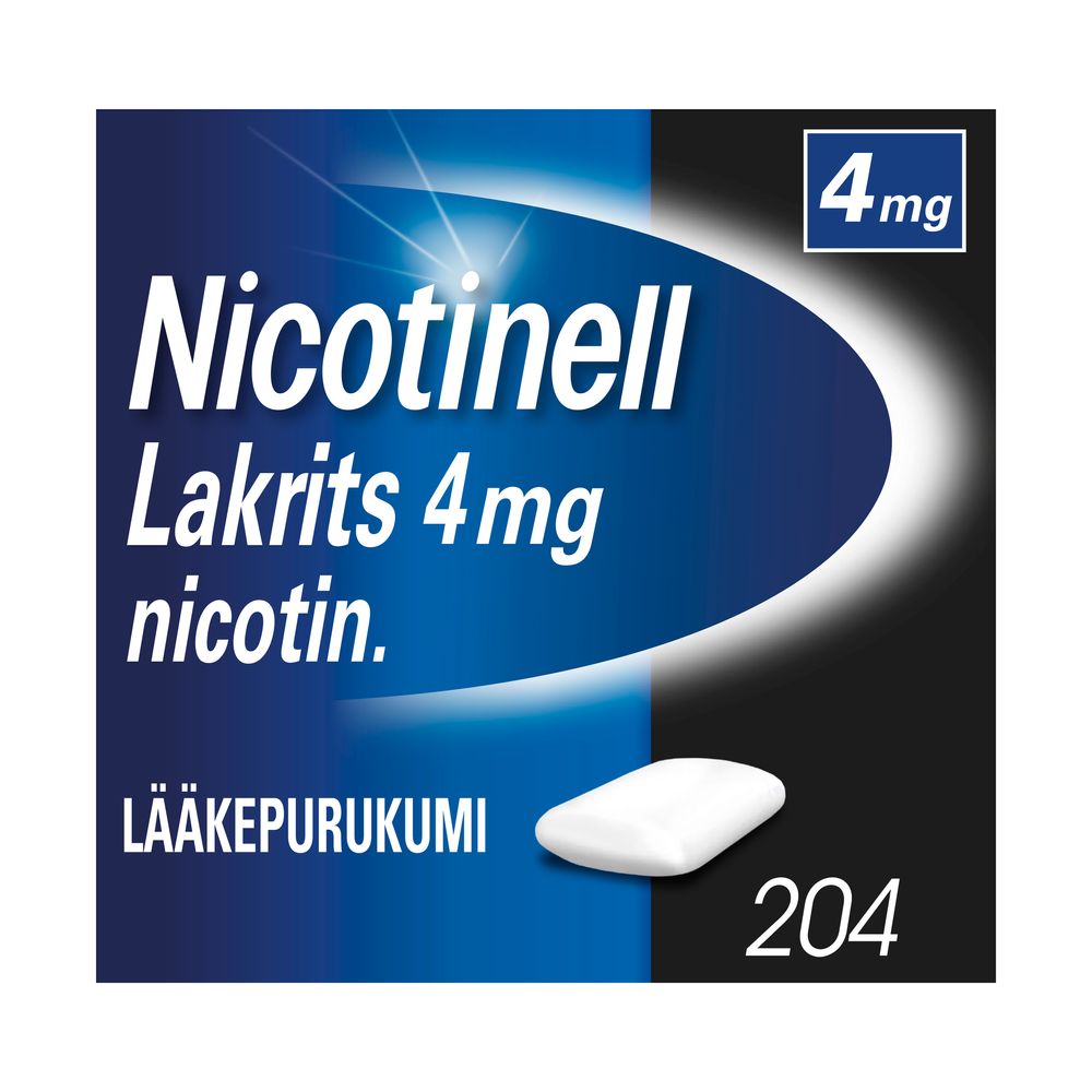 NICOTINELL LAKRITS 4 mg lääkepurukumi 204 kpl